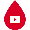 Kropla krwi z logo youtube